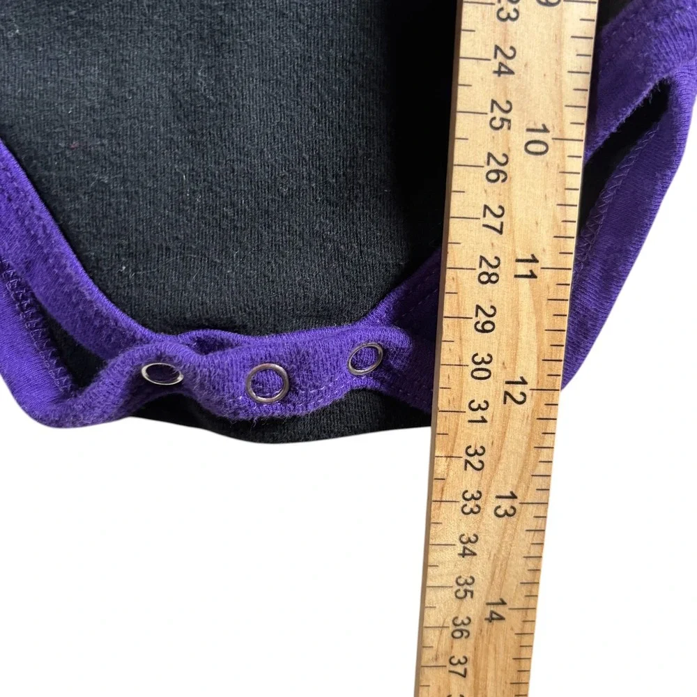 VTG Colorado Rockies‎ MLB Baby Bodysuit Black Purple 0-3M Short Sleeve cute
